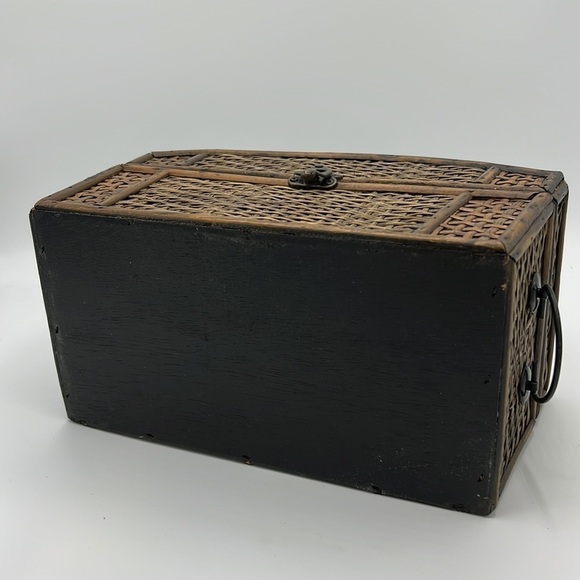 WOVEN WOODEN BROWN DECOR BOX - Picture 6 of 11